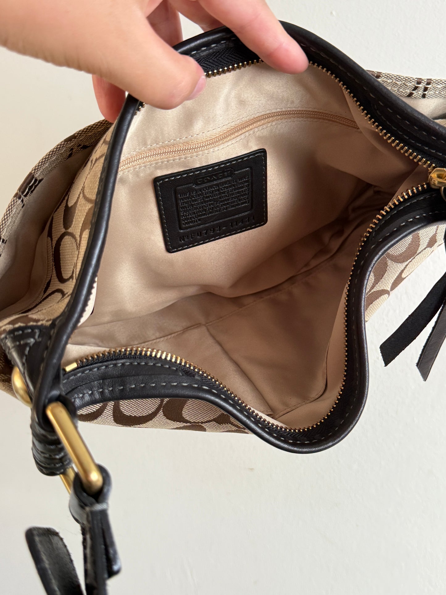 Coach Bleecker Signature Shoulder Bag