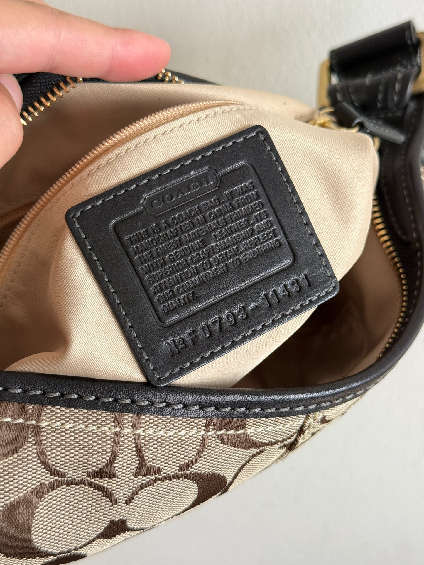 Coach Bleecker Signature Shoulder Bag