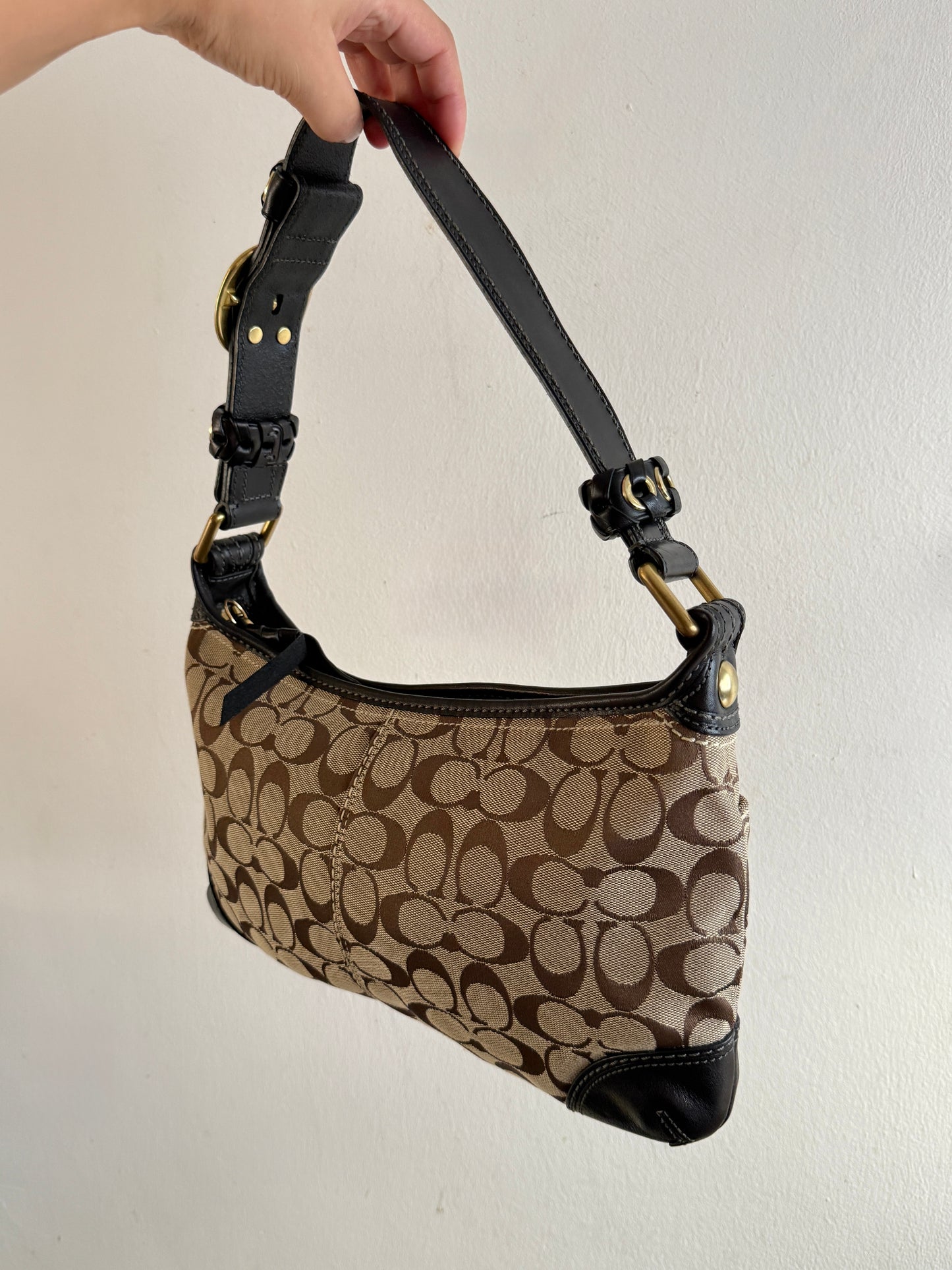 Coach Bleecker Signature Shoulder Bag