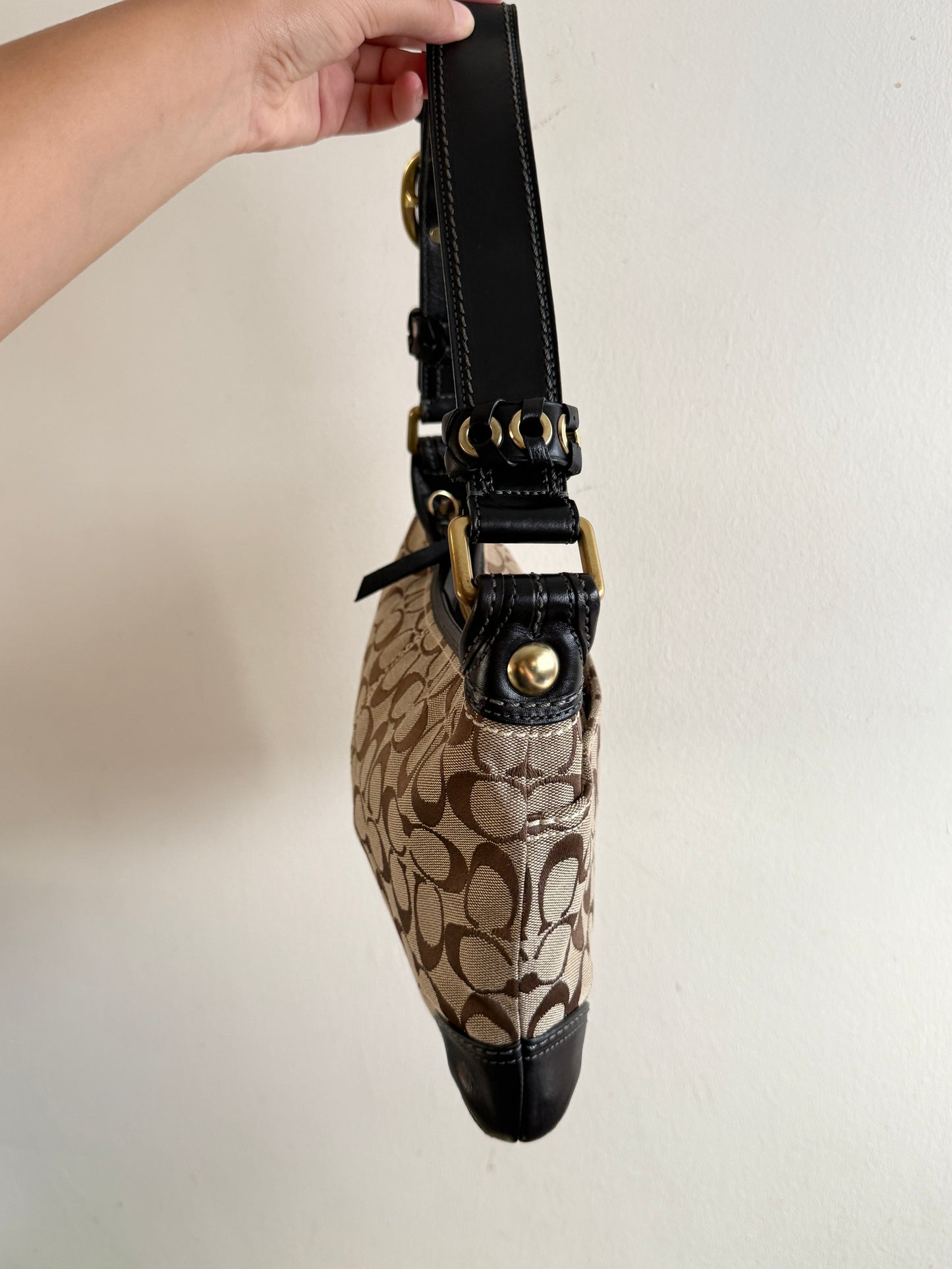 Coach Bleecker Signature Shoulder Bag