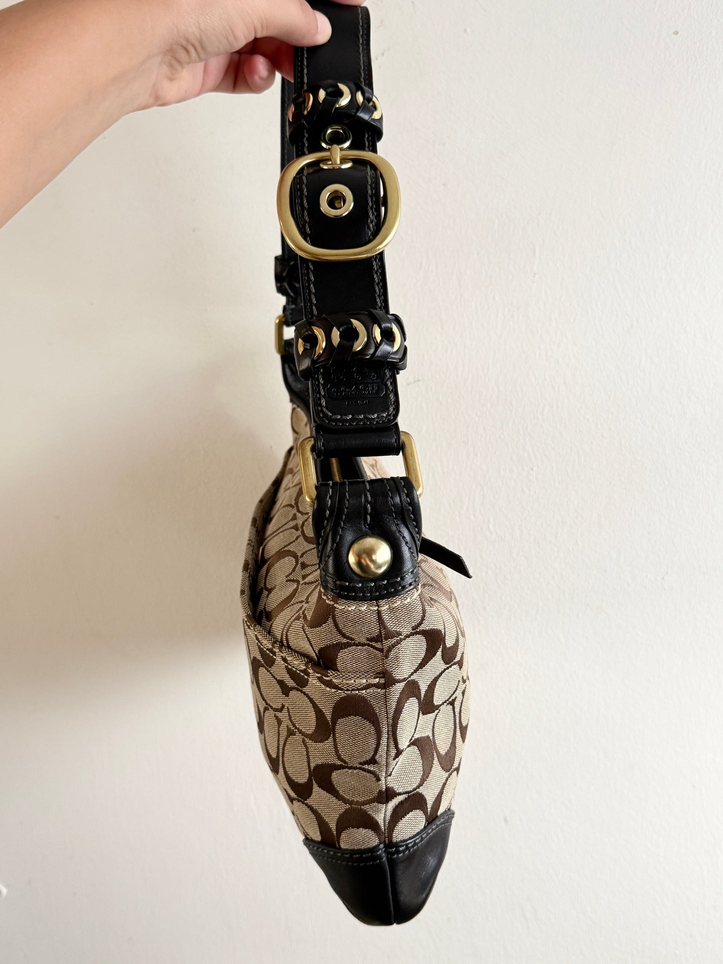 Coach Bleecker Signature Shoulder Bag