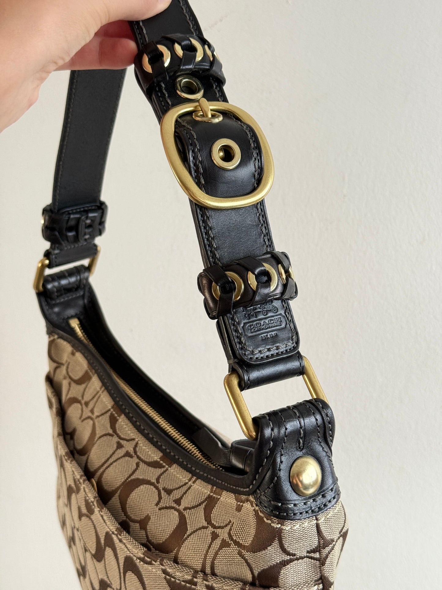 Coach Bleecker Signature Shoulder Bag