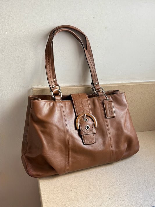 Coach Soho Carryall Leather Shoulder Bag