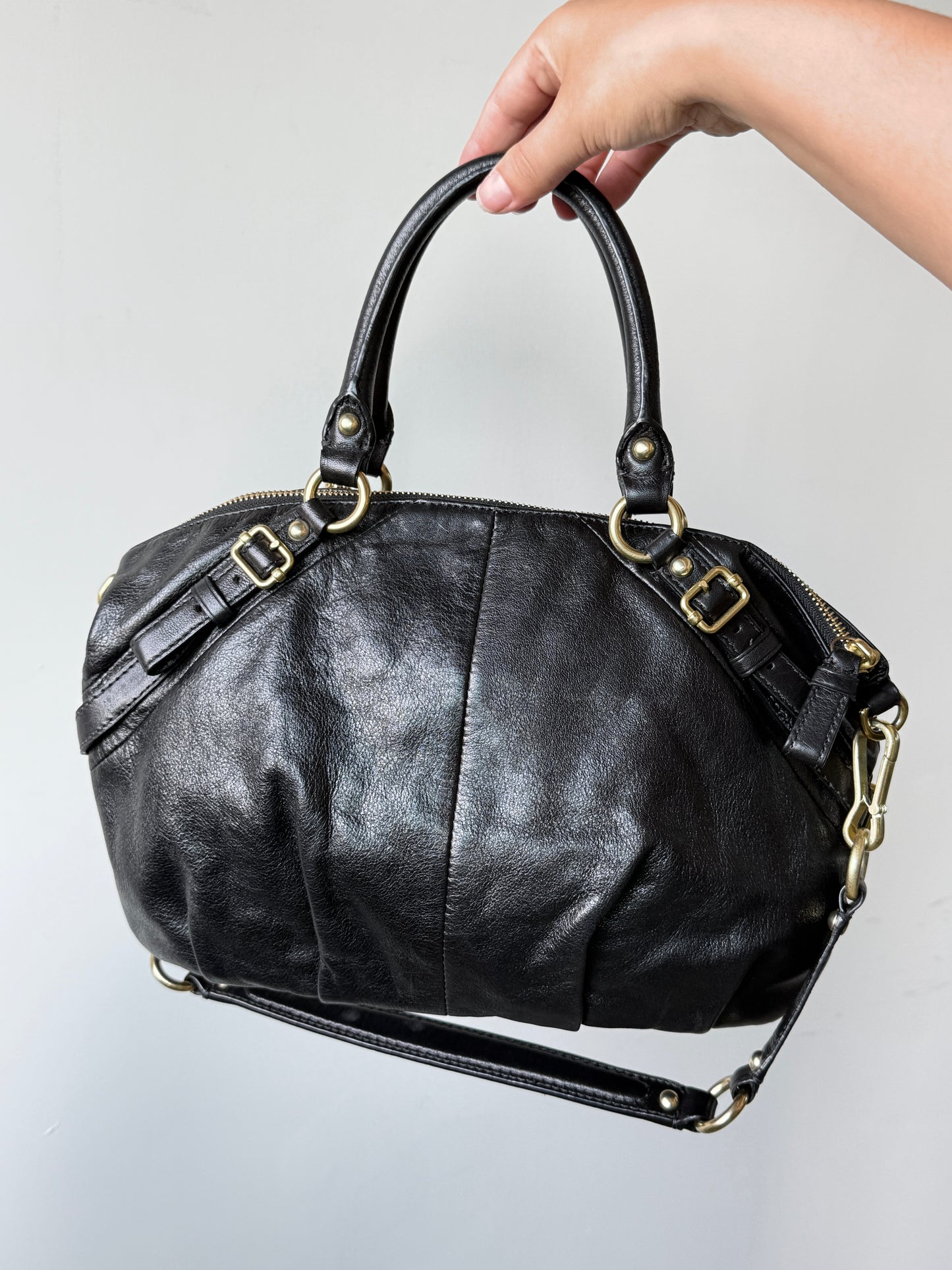 Super Rare Coach Madison Sophia Black Leather Shoulder Bag