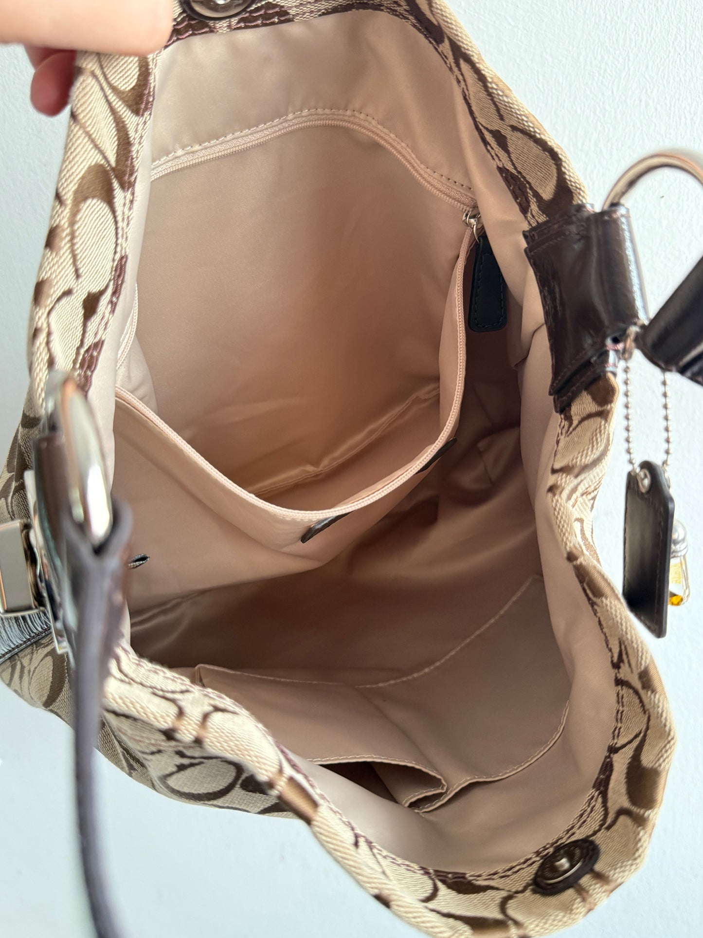 Coach Signature Hobo Shoulder Bag