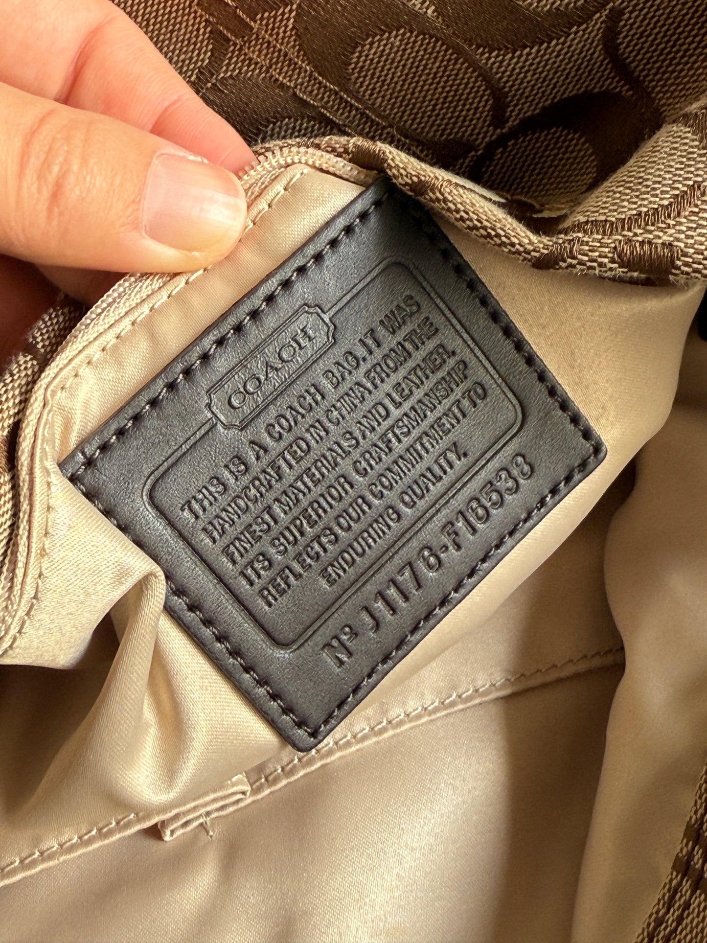 Coach Signature Hobo Shoulder Bag