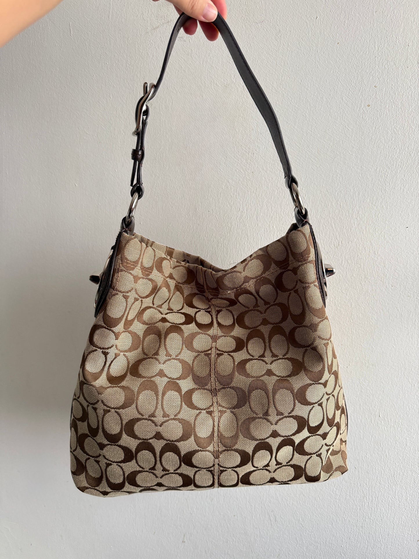 Coach Signature Hobo Shoulder Bag