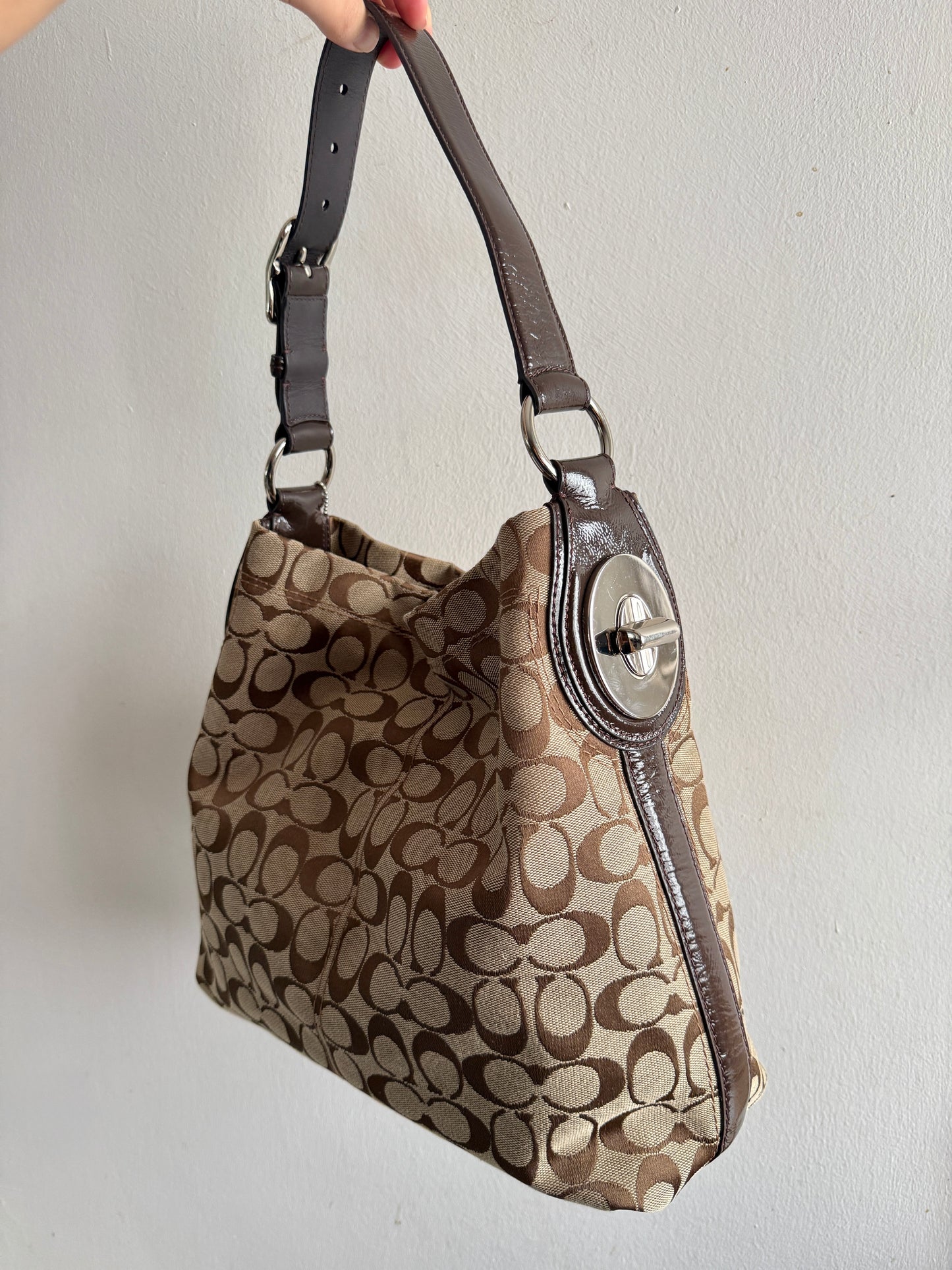 Coach Signature Hobo Shoulder Bag