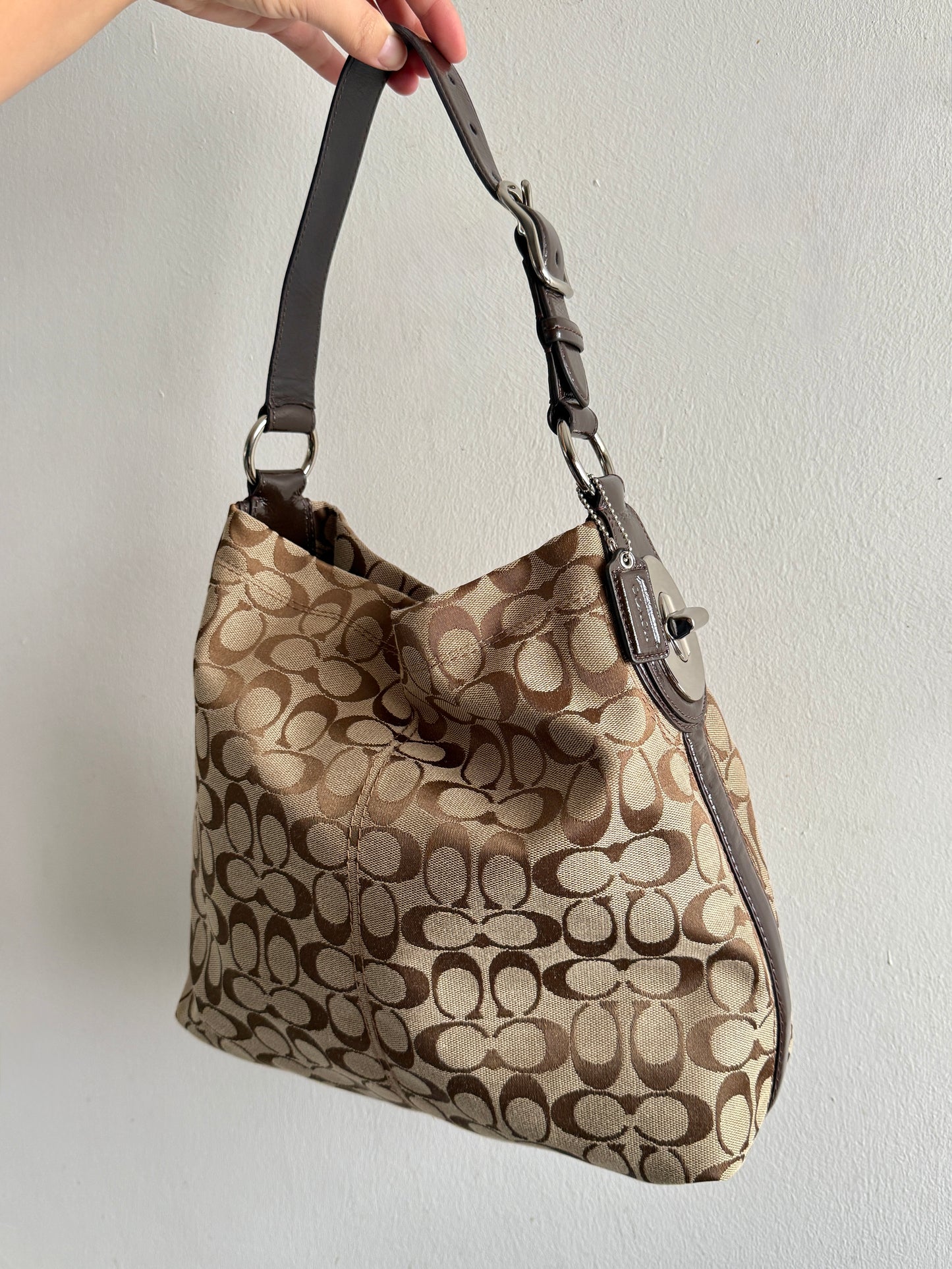 Coach Signature Hobo Shoulder Bag