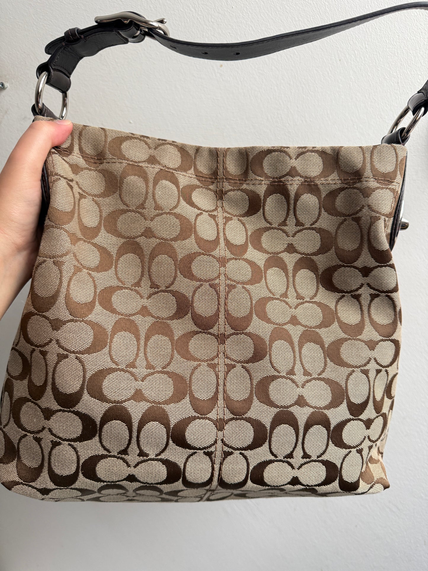 Coach Signature Hobo Shoulder Bag