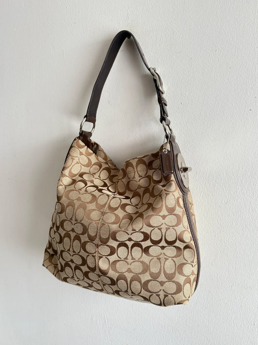Coach Signature Hobo Shoulder Bag
