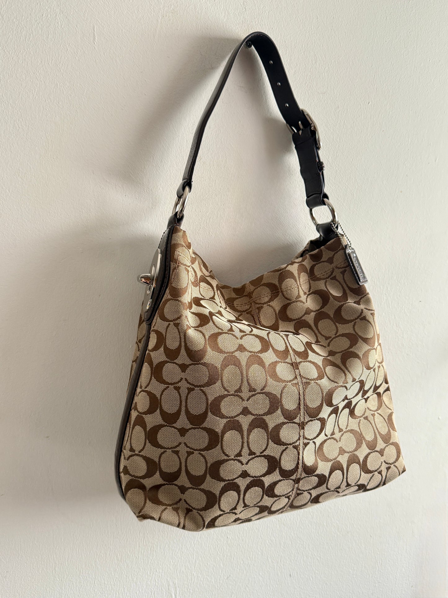 Coach Signature Hobo Shoulder Bag