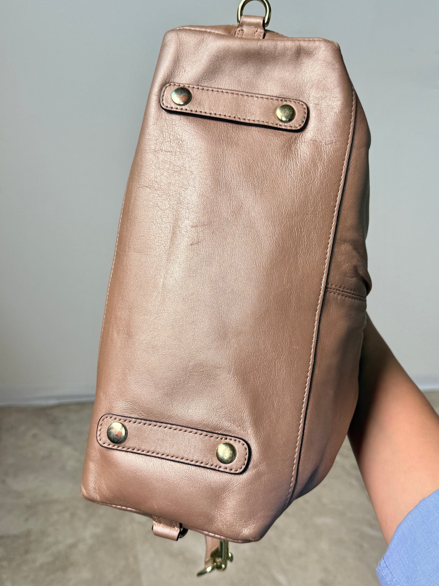 Super Rare Coach Ashley Rose Gold Leather Satchel