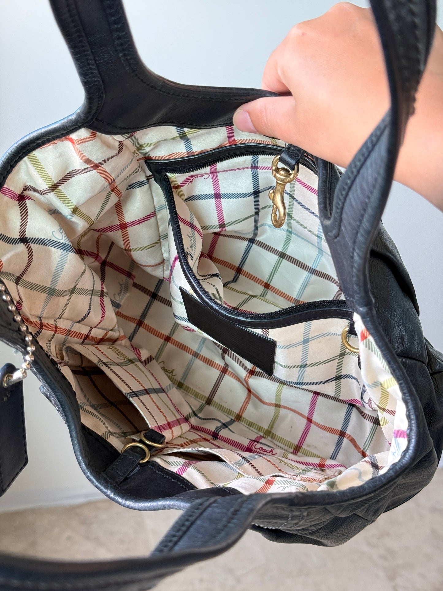 Coach Ergo Black Leather Tote Bag