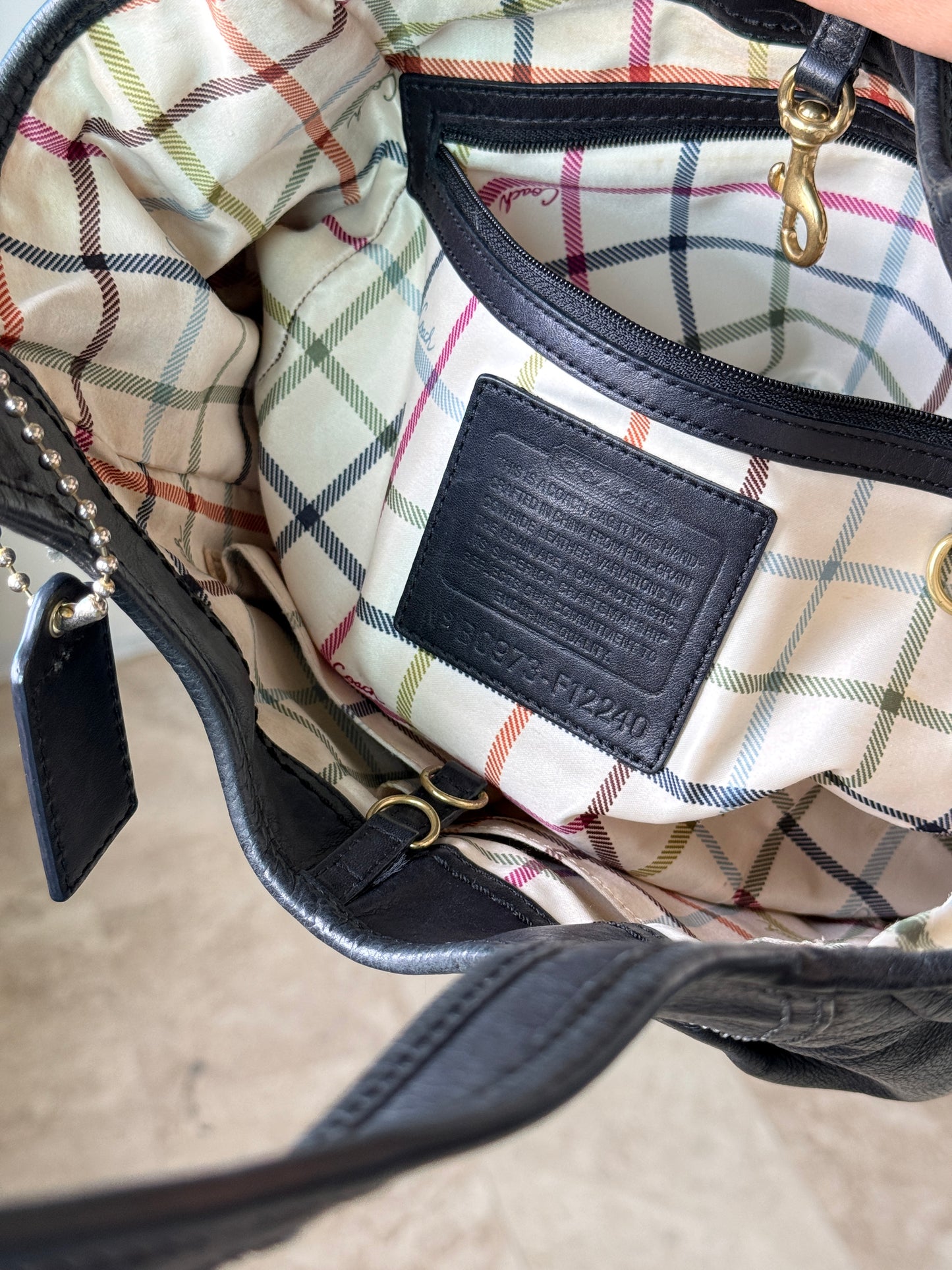 Coach Ergo Black Leather Tote Bag