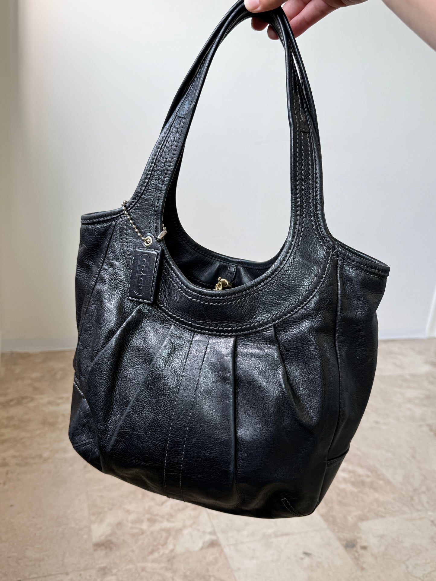 Coach Ergo Black Leather Tote Bag