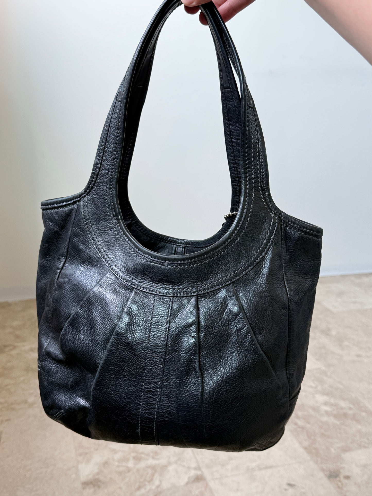 Coach Ergo Black Leather Tote Bag
