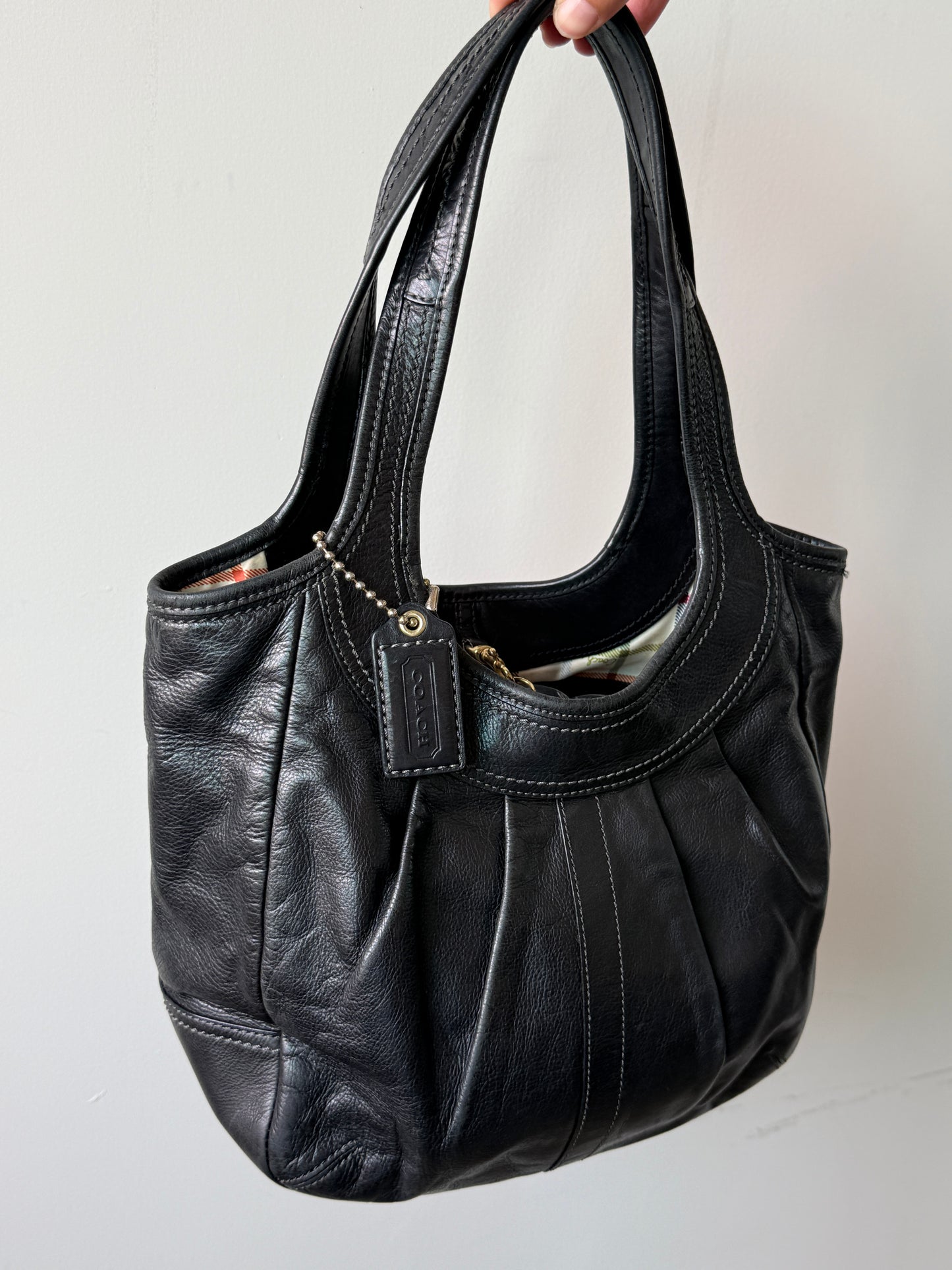 Coach Ergo Black Leather Tote Bag