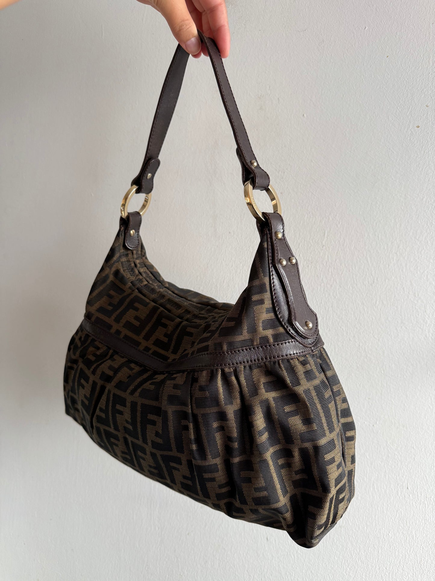 Super Rare Fendi Zucca Chef Shoulder Bag