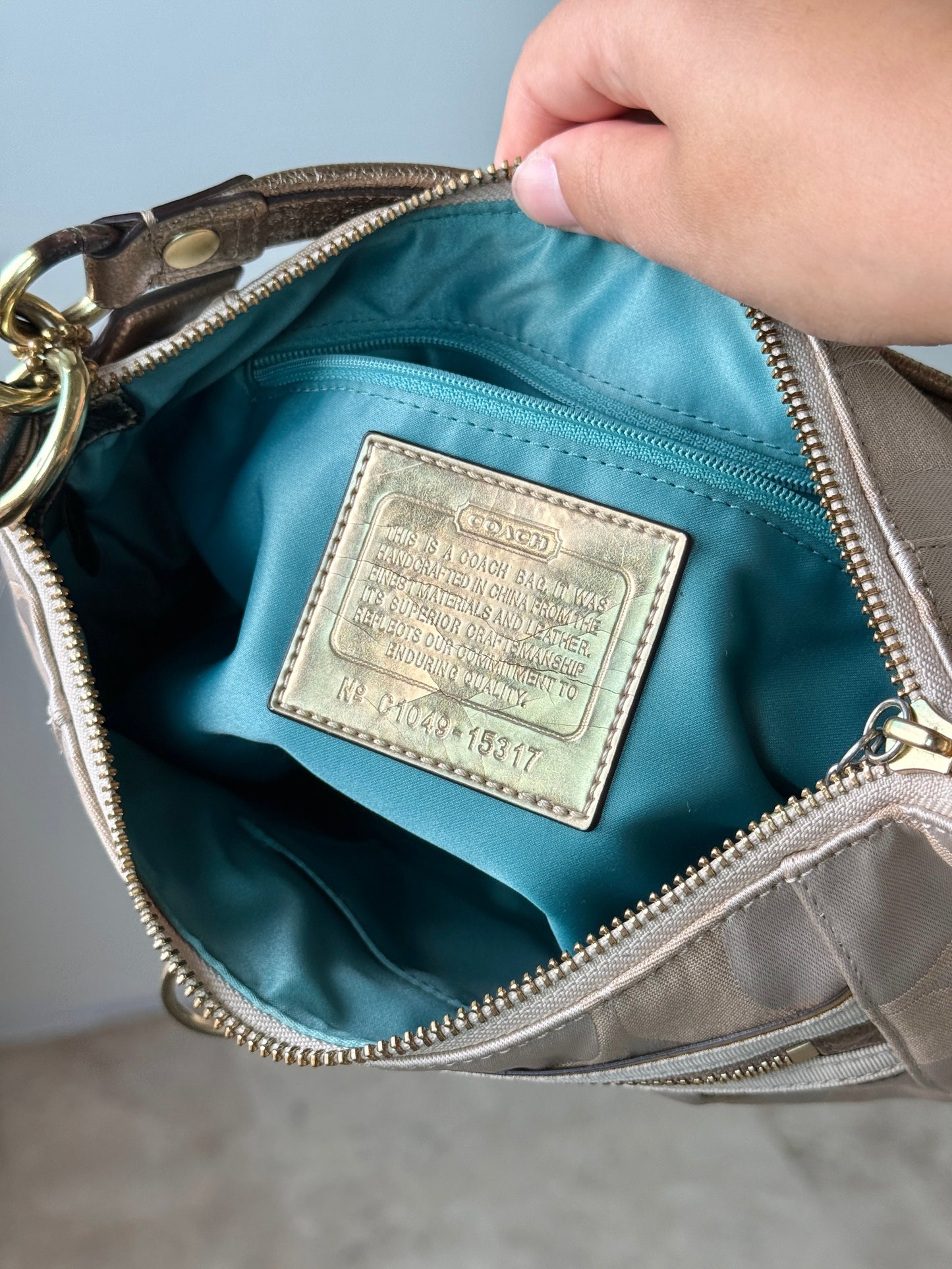 Rare Coach Poppy Signature Shoulder Bag