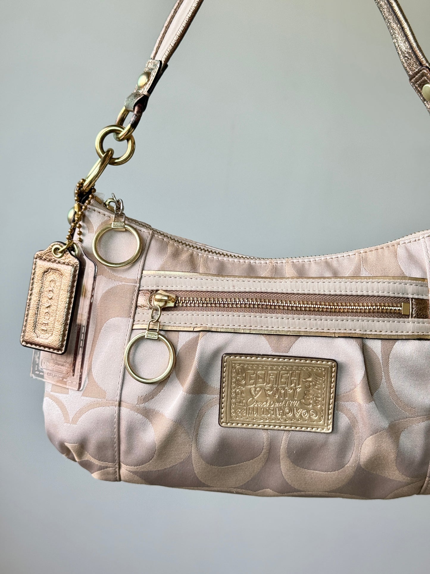 Rare Coach Poppy Signature Shoulder Bag