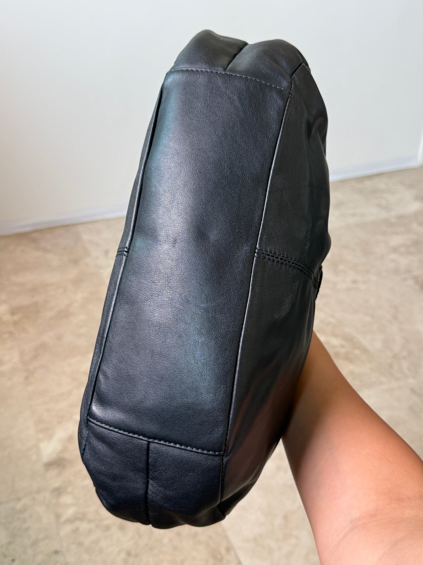 Coach Lynn Soho Black Leather Shoulder Bag, Large
