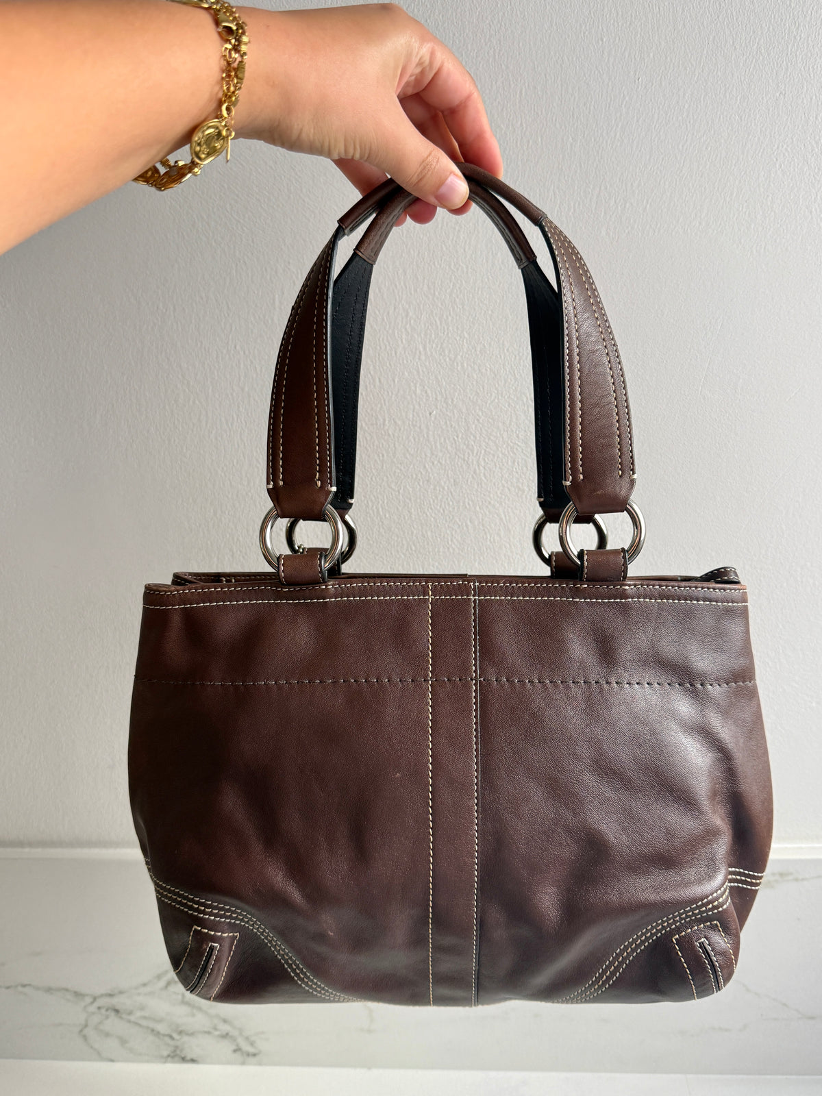 Super Rare Coach Soho Chocolate Leather Shoulder Bag