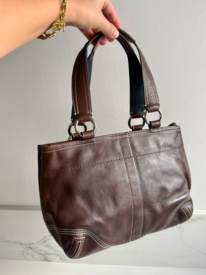 Super Rare Coach Soho Chocolate Leather Shoulder Bag