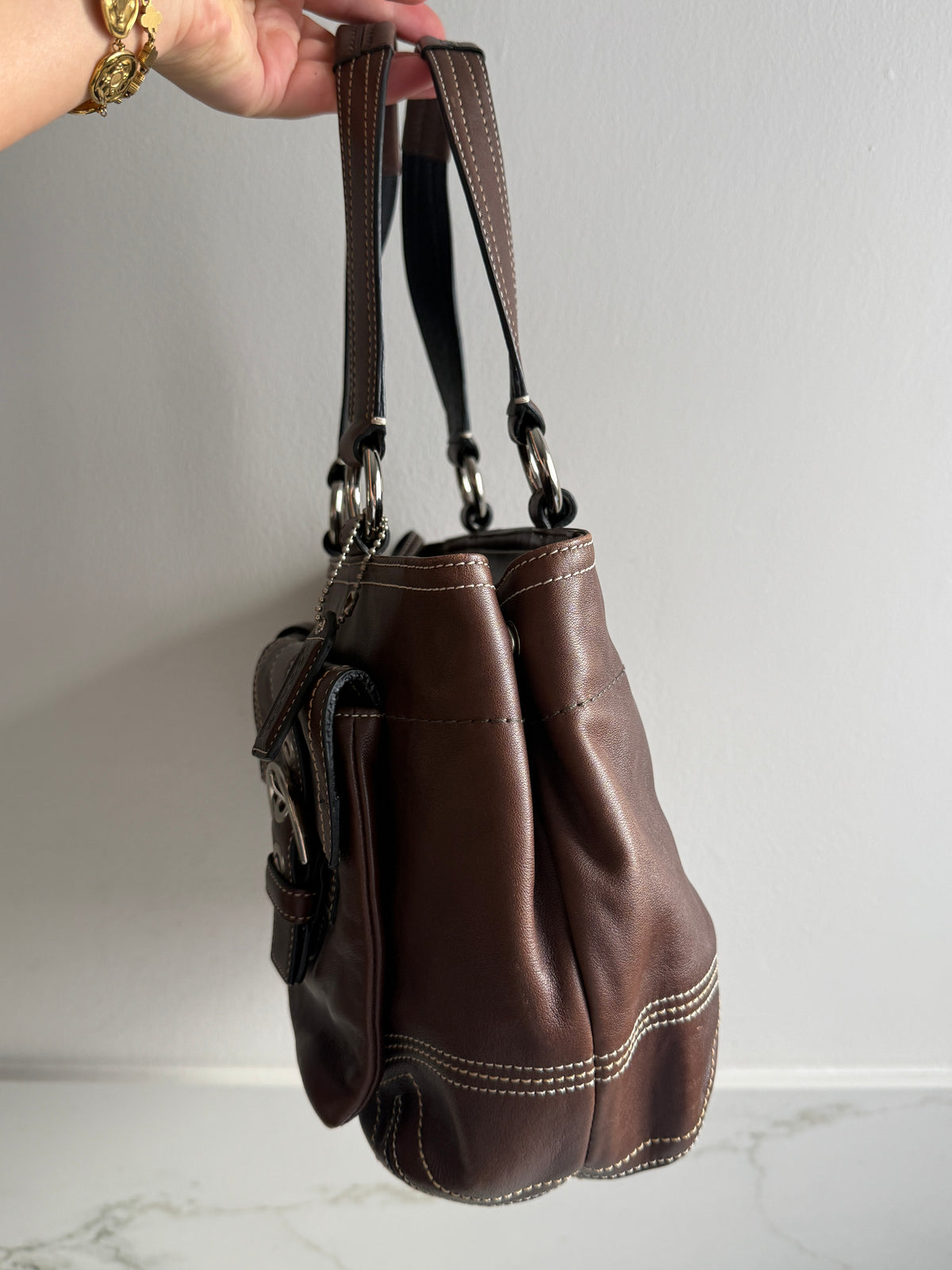 Super Rare Coach Soho Chocolate Leather Shoulder Bag