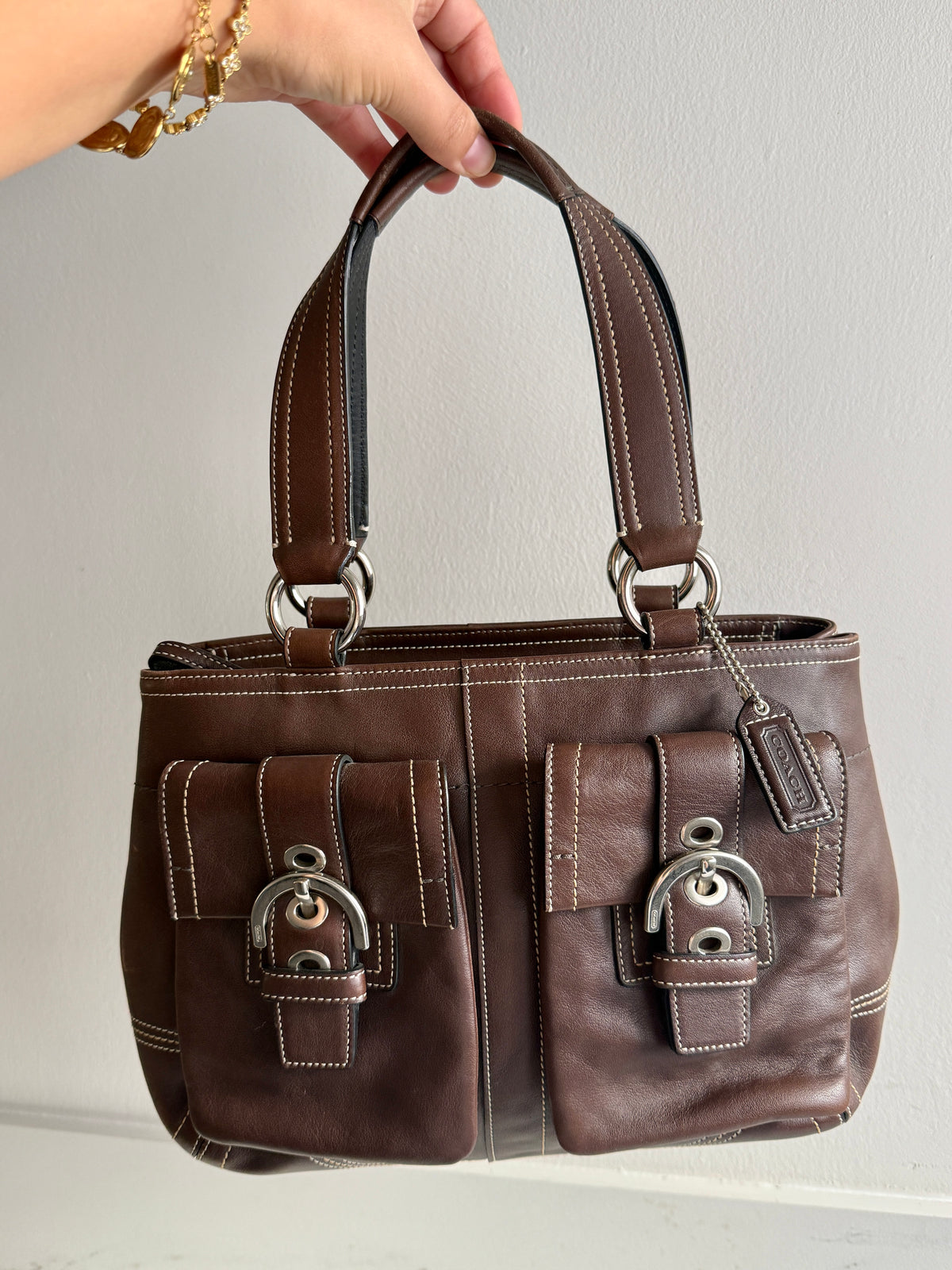 Super Rare Coach Soho Chocolate Leather Shoulder Bag