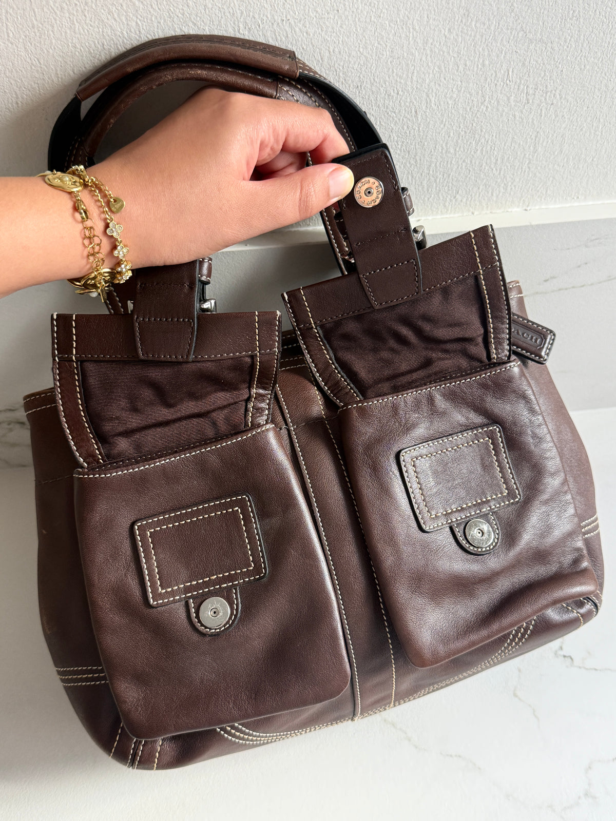 Super Rare Coach Soho Chocolate Leather Shoulder Bag