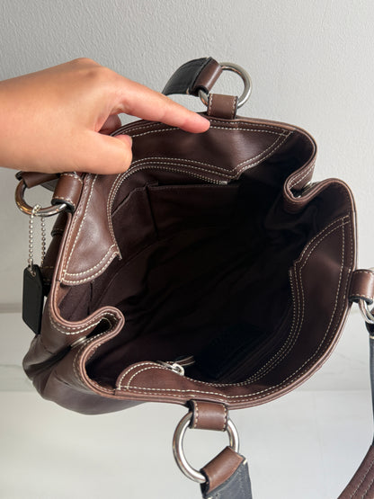 Super Rare Coach Soho Chocolate Leather Shoulder Bag