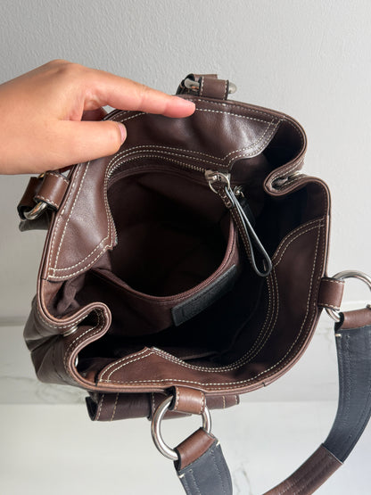 Super Rare Coach Soho Chocolate Leather Shoulder Bag