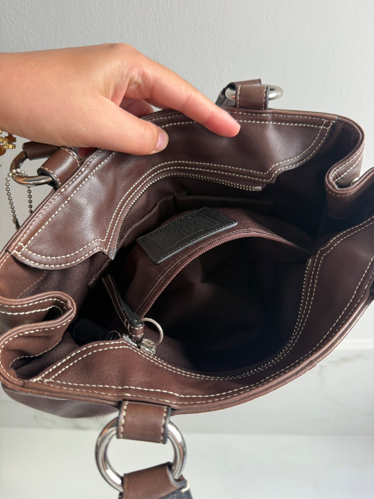 Super Rare Coach Soho Chocolate Leather Shoulder Bag