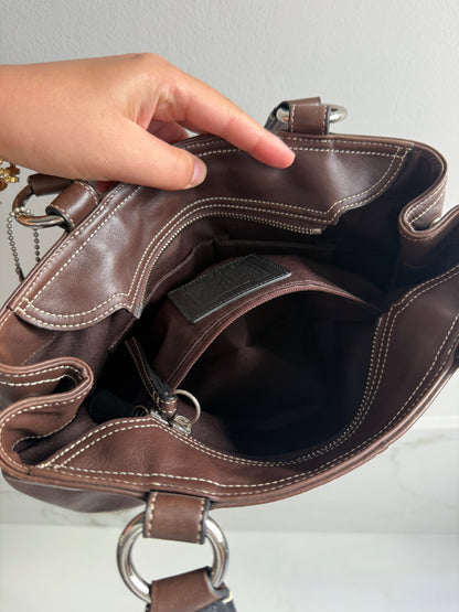 Super Rare Coach Soho Chocolate Leather Shoulder Bag
