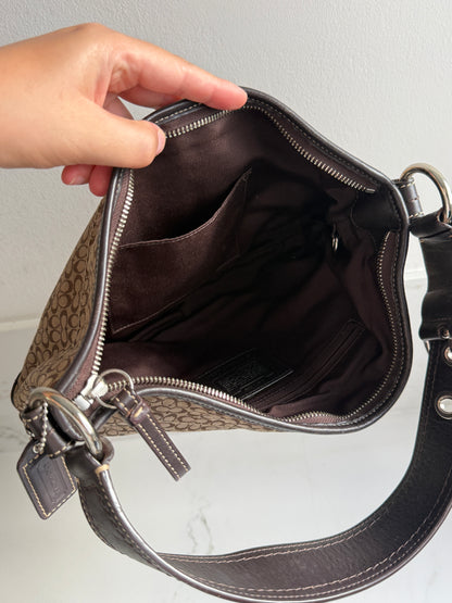Super Rare Coach Soho Suede & Canvas Shoulder Bag, Medium