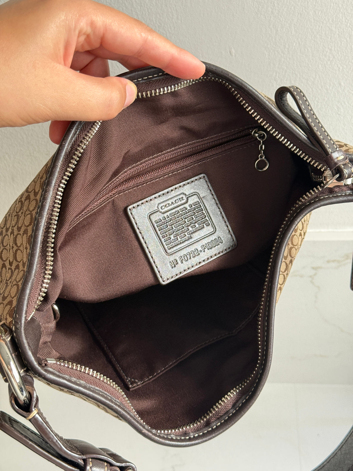Super Rare Coach Soho Suede & Canvas Shoulder Bag, Medium