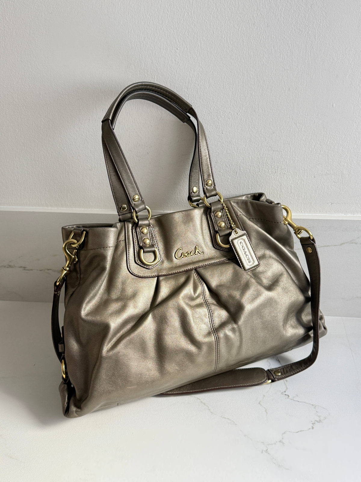 Rare Coach Ashley Leather Carryall Shoulder Bag