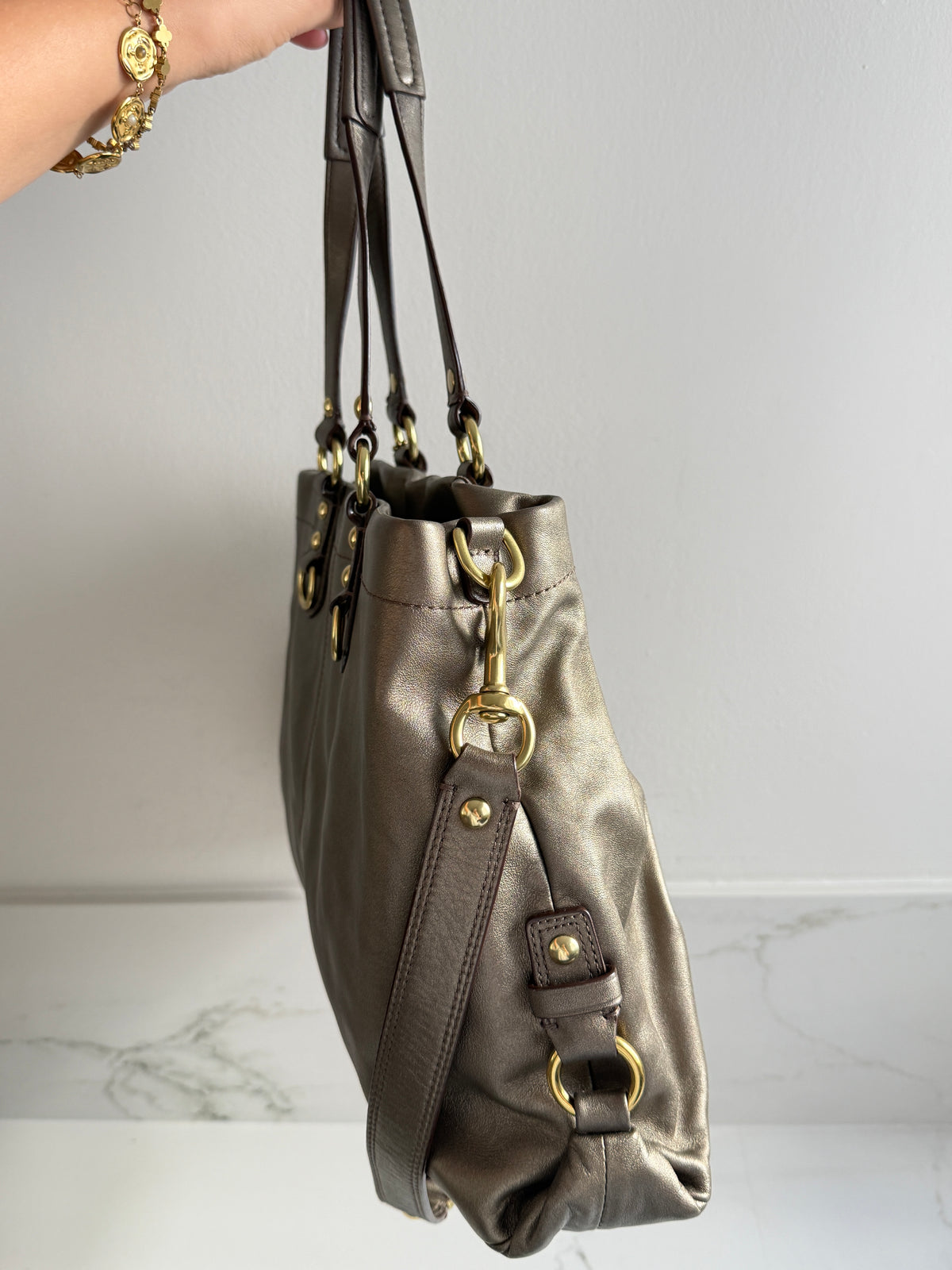 Rare Coach Ashley Leather Carryall Shoulder Bag
