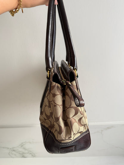 Rare Coach Hampton Signature Shoulder Bag, Medium