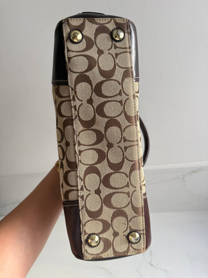 Rare Coach Hampton Signature Shoulder Bag, Medium