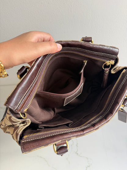 Rare Coach Hampton Signature Shoulder Bag, Medium