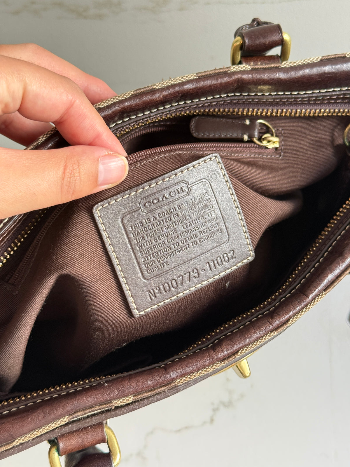 Rare Coach Hampton Signature Shoulder Bag, Medium