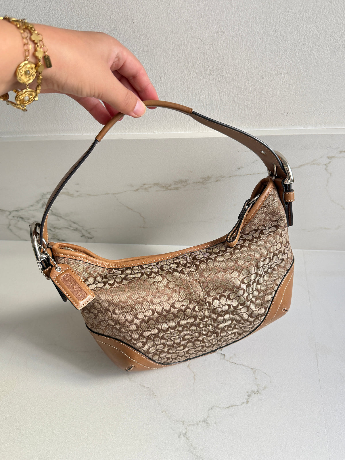 Coach Soho Brown Signature Mini Bag