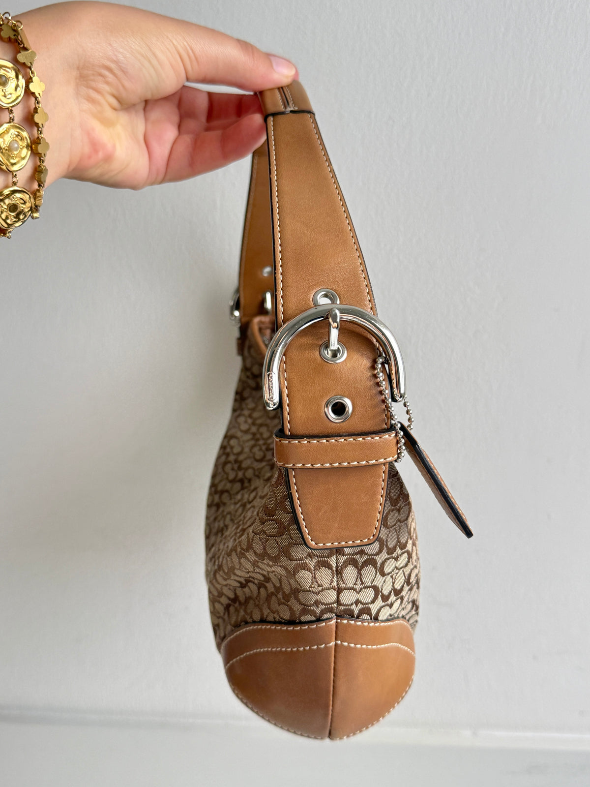Coach Soho Brown Signature Mini Bag