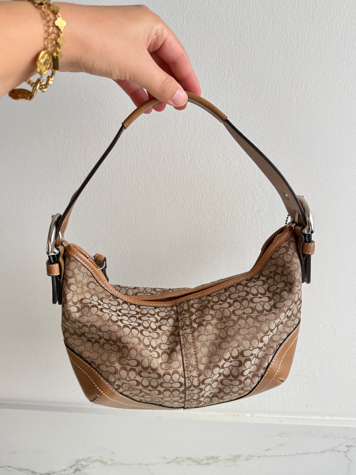Coach Soho Brown Signature Mini Bag