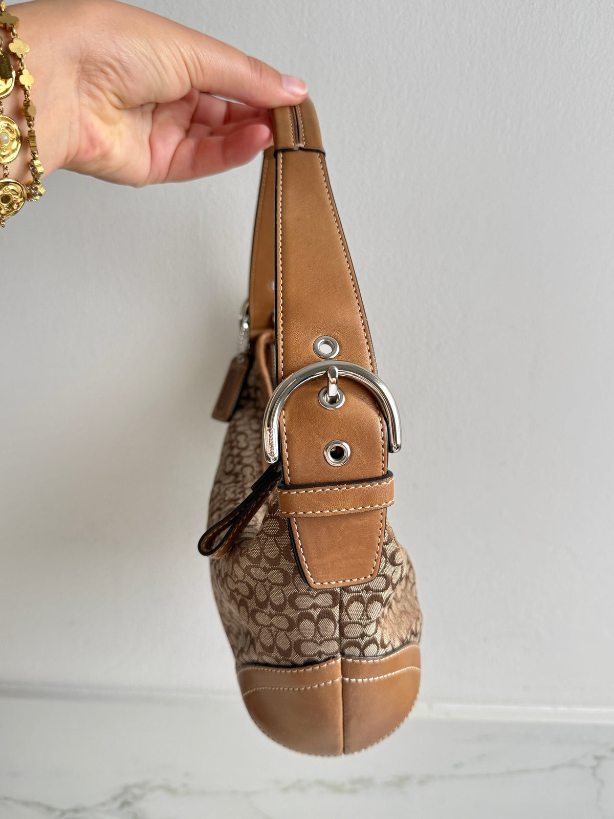 Coach Soho Brown Signature Mini Bag