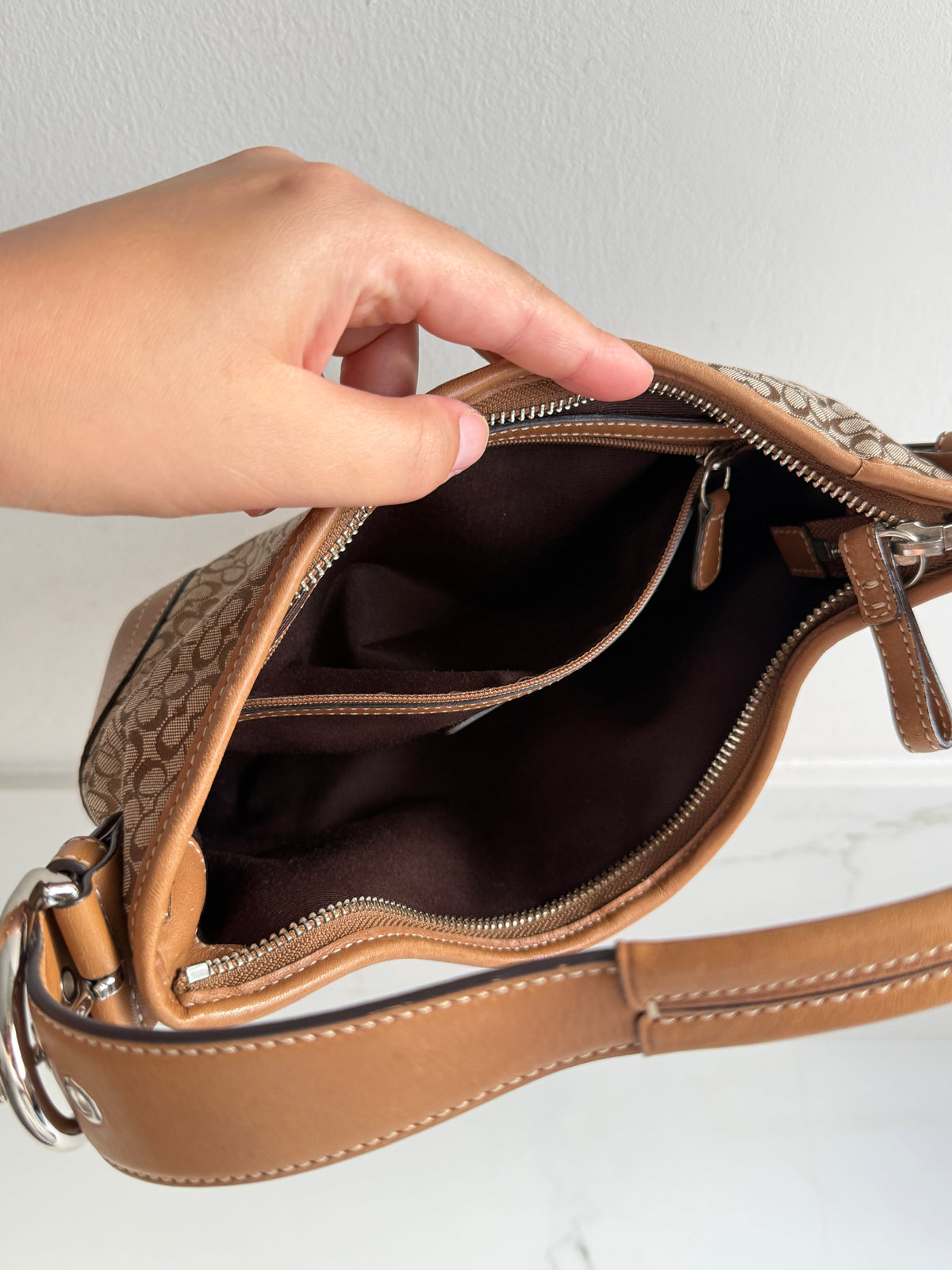 Coach Soho Brown Signature Mini Bag