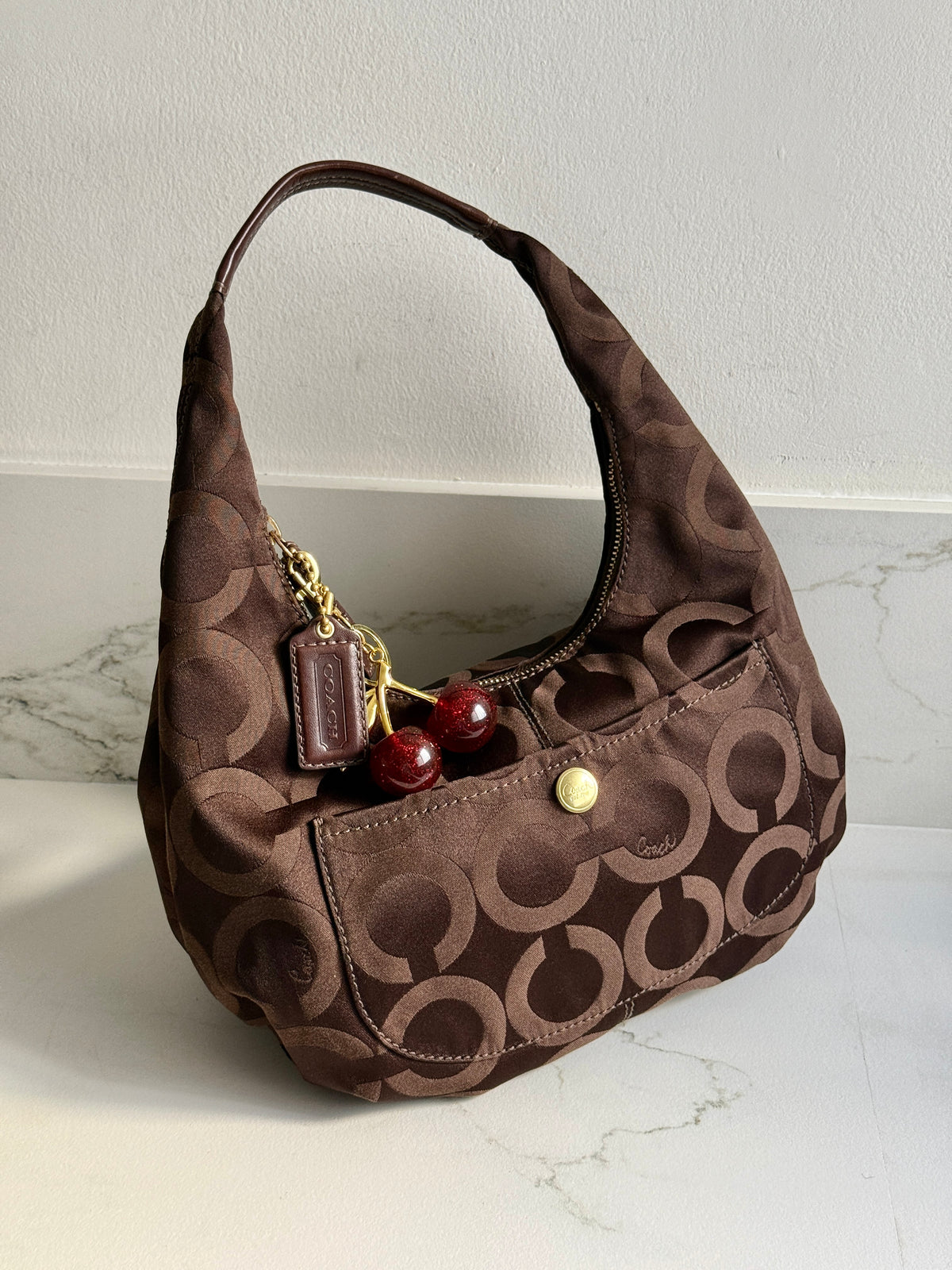Super Rare Coach Op Art Hobo Shoulder Bag