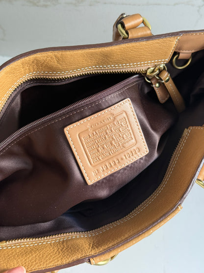 Rare Coach Hampton Pebbled Leather Shoulder Bag, Large